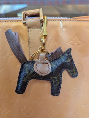 UPCYCLD Bag Charm/Key Chain - Brown Horse